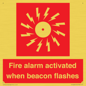 Fire alarm activated when beacon flashes
